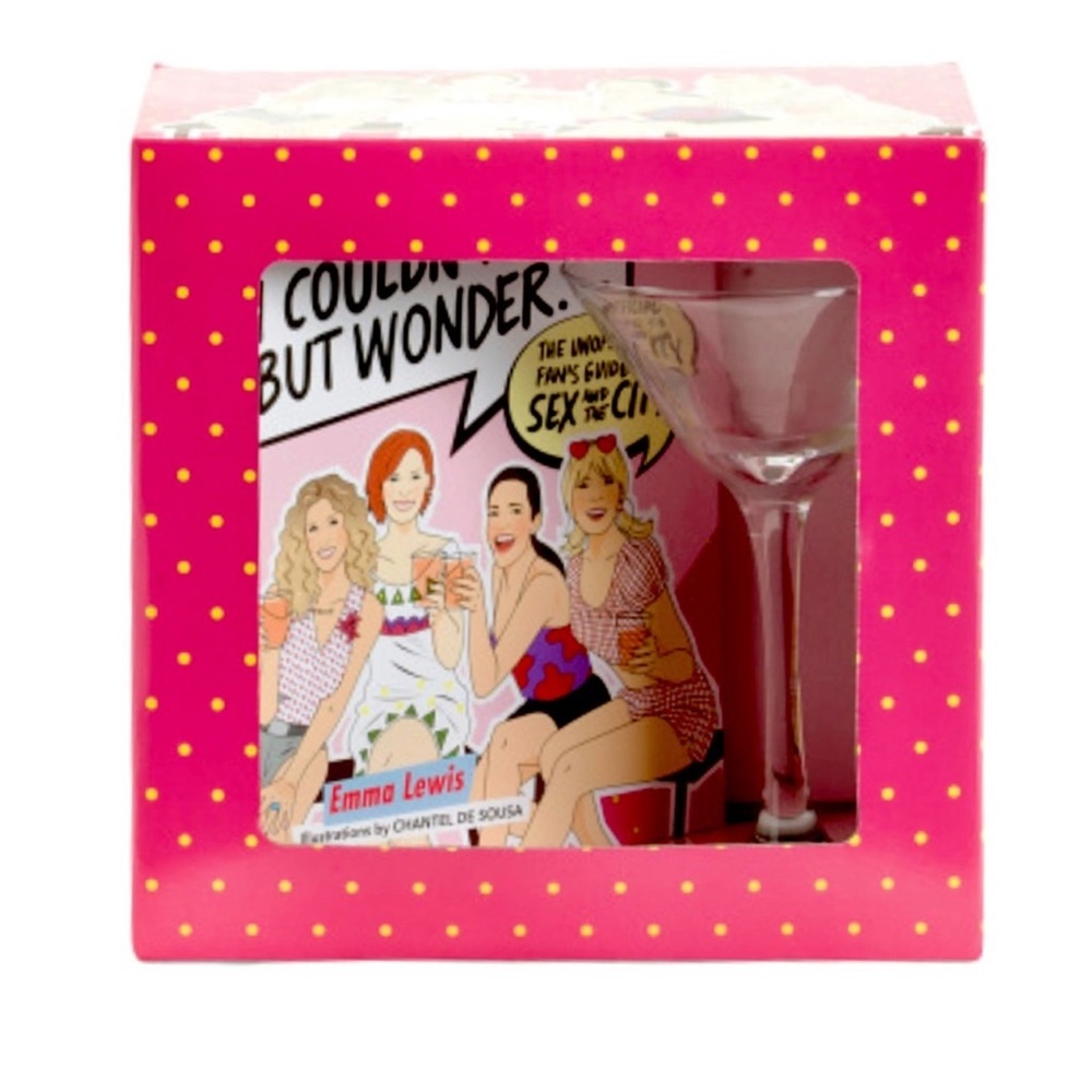 Sex and the City Book and Cocktail Glass Gift Box Set